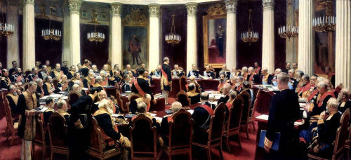 И. Репин. Заседание Государственного совета 7 мая 1901 года