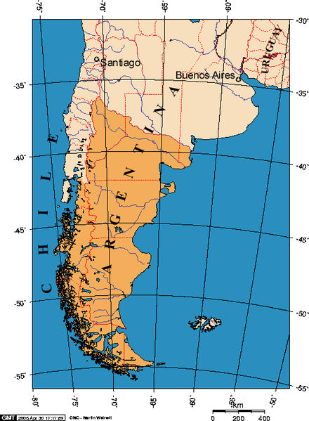Карта Патагонии